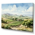 thumbnail image 2 of Designart "Beautiful Vineyard Panorama I" Vineyard Canvas Art Print, 2 of 7