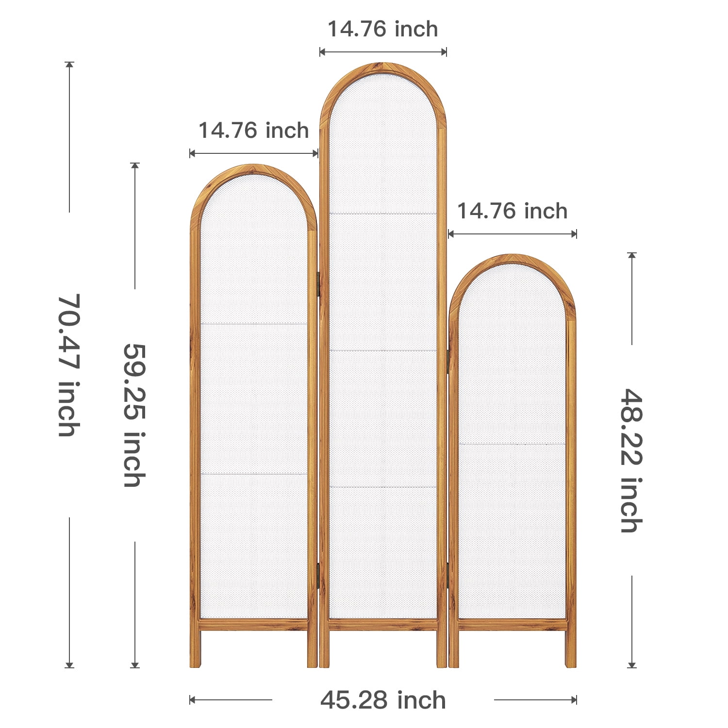 Kadyn 3 Panels Folding Room Divider, Office Indoor Divider Privacy Screen for Living Room, Freestanding Room Divider Screen, White Kadyn 3 Panels Folding Room Divider, Office Indoor Divider Privacy Screen for Living Room, Freestanding Room Divider Screen, White