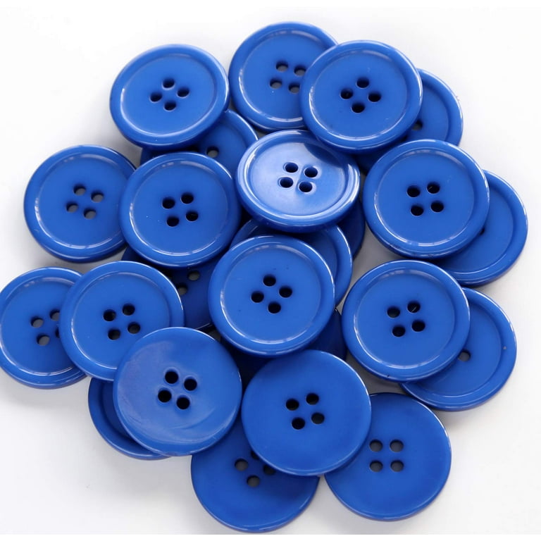 GANSSIA 1 inch Buttons 25mm Sewing Flatback Button 15 Colors Multi Pack of 90 with Box (Each Color 6 Pcs)