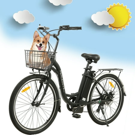 ECOTRIC Adults Step-Thru Electric Bike 26 In. Ebike 350W Motro Cruiser Bicycles Basket Shimano 7 Speed E-Bike Removable Lithium Battery City Commute Ebike for Female Male Pedal Assist ECOTRIC Adults Step-Thru Electric Bike 26 In. Ebike 350W Motro Cruiser Bicycles Basket Shimano 7 Speed E-Bike Removable Lithium Battery City Commute Ebike for Female Male Pedal Assist