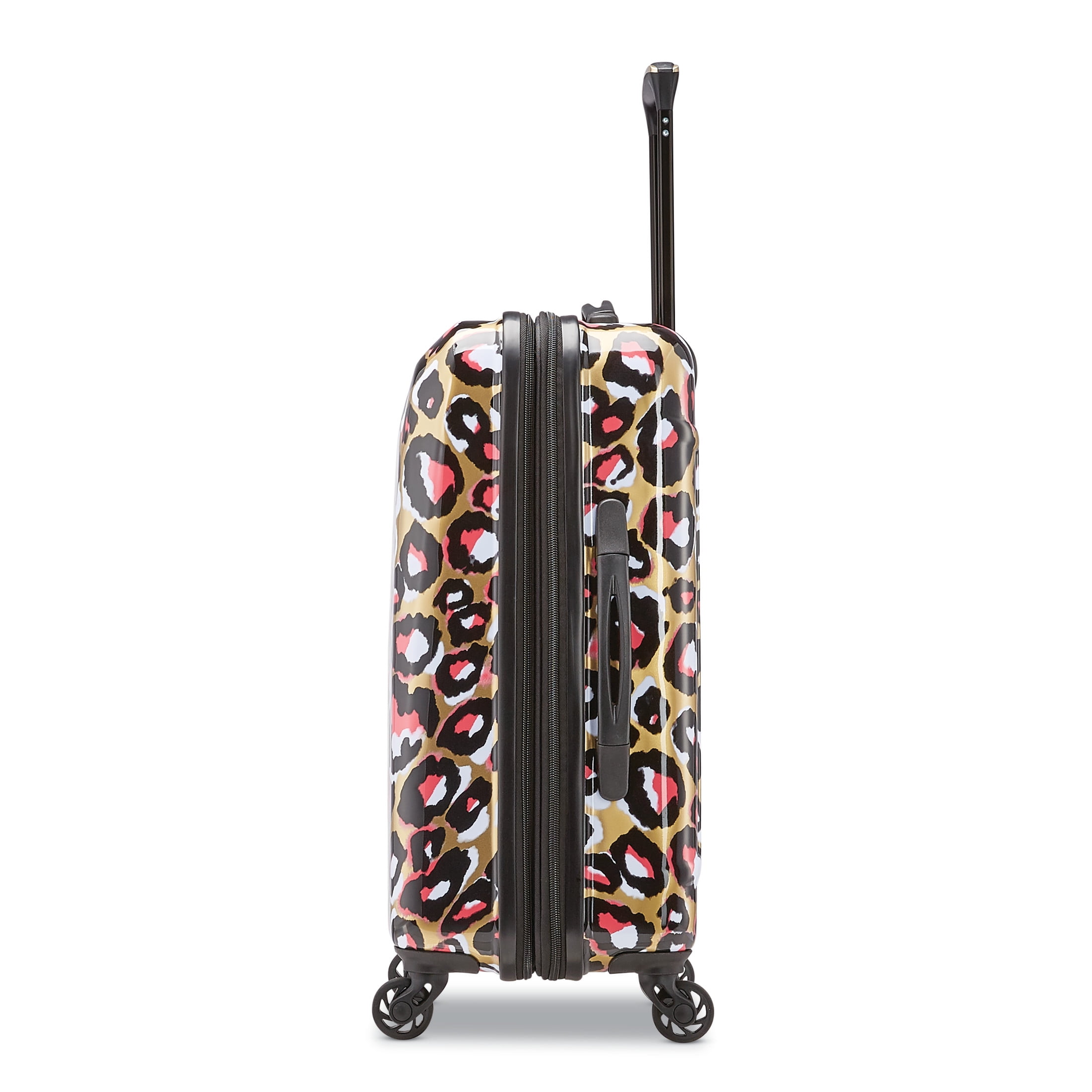 American Tourister Arabella Hardside Carry on Luggage with Spinner Wheels - Leopard Gold