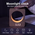 thumbnail image 2 of Digital Wooden LED Alarm Clock Made of Solidwood ,3 Alarm Settings, Temperature Detect for Bedroom, Bedside, Desk, Kids, 2 of 6