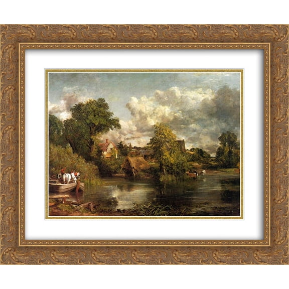 John Constable 2x Matted 24x20 Gold Ornate Framed Art Print 'The White Horse'