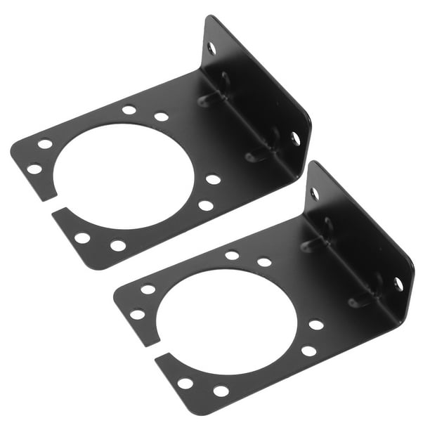 2 soportes de montaje para arnés de cableado de remolque de 7 pines para toma de corriente de RV Soporte para enchufe de remolque lateral del vehículo Conector de remolque de 7 pines