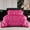 Hot Pink, variant on Luxury Ruffled Satin Comforter Set Queen Size Pinch Pleat Bedding Set Silk Like Satin Ruffle Comforter Set King Size Satin Bedding Set 4 Pcs 1 Satin Pinch Pleat Comforter 2 Pillowcases 1 Satin Body P
