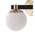 thumbnail image 5 of JONATHAN Y Modernist Globe 34" 4-Light Metal/Frosted Glass Modern Contemporary LED Vanity, Brass Gold/Black, 5 of 9