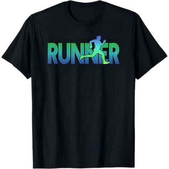 Track & Field Marathon Runner Graphic T-Shirt Soft Cotton Tee