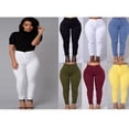 thumbnail image 2 of Pantalon Jean Moulant Décontracté en Denim Extensible pour Femmes, Taille Haute, Leggings, Jeans, Pantalons, 2 of 6