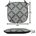 thumbnail image 5 of Abstract Chair Seating Cushion Set of 6, Nested Geometric Shapes with Stripes, Seat Pads for Office with Anti-slip Backing, 16"x16", Indigo Salmon, by Ambesonne, 5 of 7