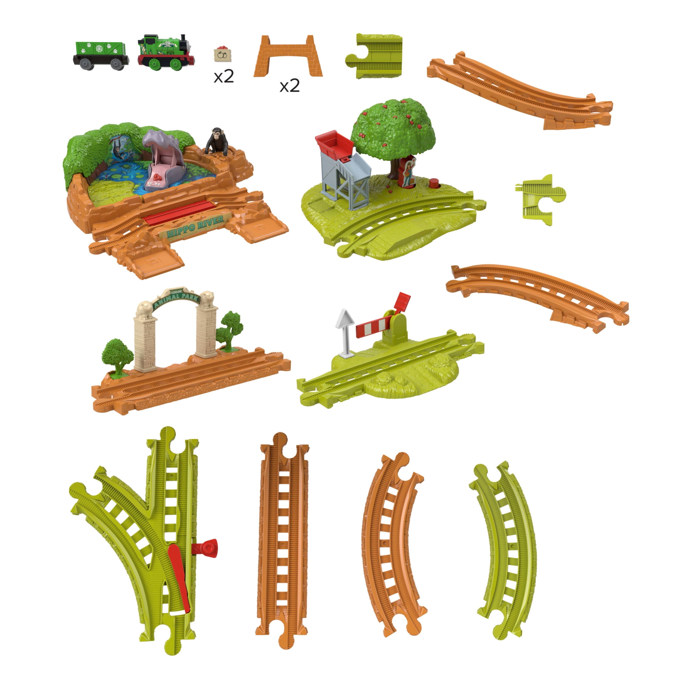 Thomas & Friends Percy’s Hippo Adventure Train Set from Fisher-Price, With Engine, Car & Crates