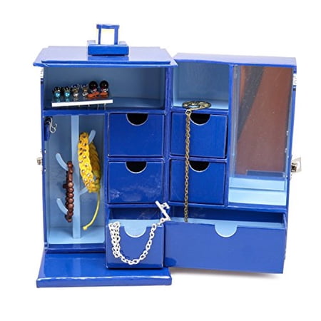 Doctor Who Tardis Jewelry Box – Includes 7 Drawers Mirror and Ring Hanger