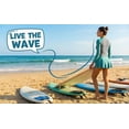 thumbnail image 2 of MGDXOX Womens Long Sleeve Two Piece Rash Guard Modest Swimsuits Dress Zipper Surfing Bathing Swimkirt with Shorts Sky Blue L, 2 of 8