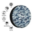 thumbnail image 6 of DouZhe Waterproof Spare Tire Cover, Geometric Blue Camouflage Prints Adjustable Wheel Covers Fit for Jeep Trailer RV SUV Car, 16 inch, 6 of 7