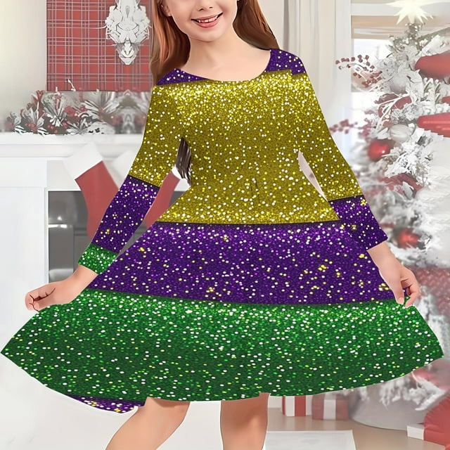LOVZFMLL Robe Sans Manches Extensible Ligne A Robe de Récital Scolaire Patineuse Manches Courtes Col Rond