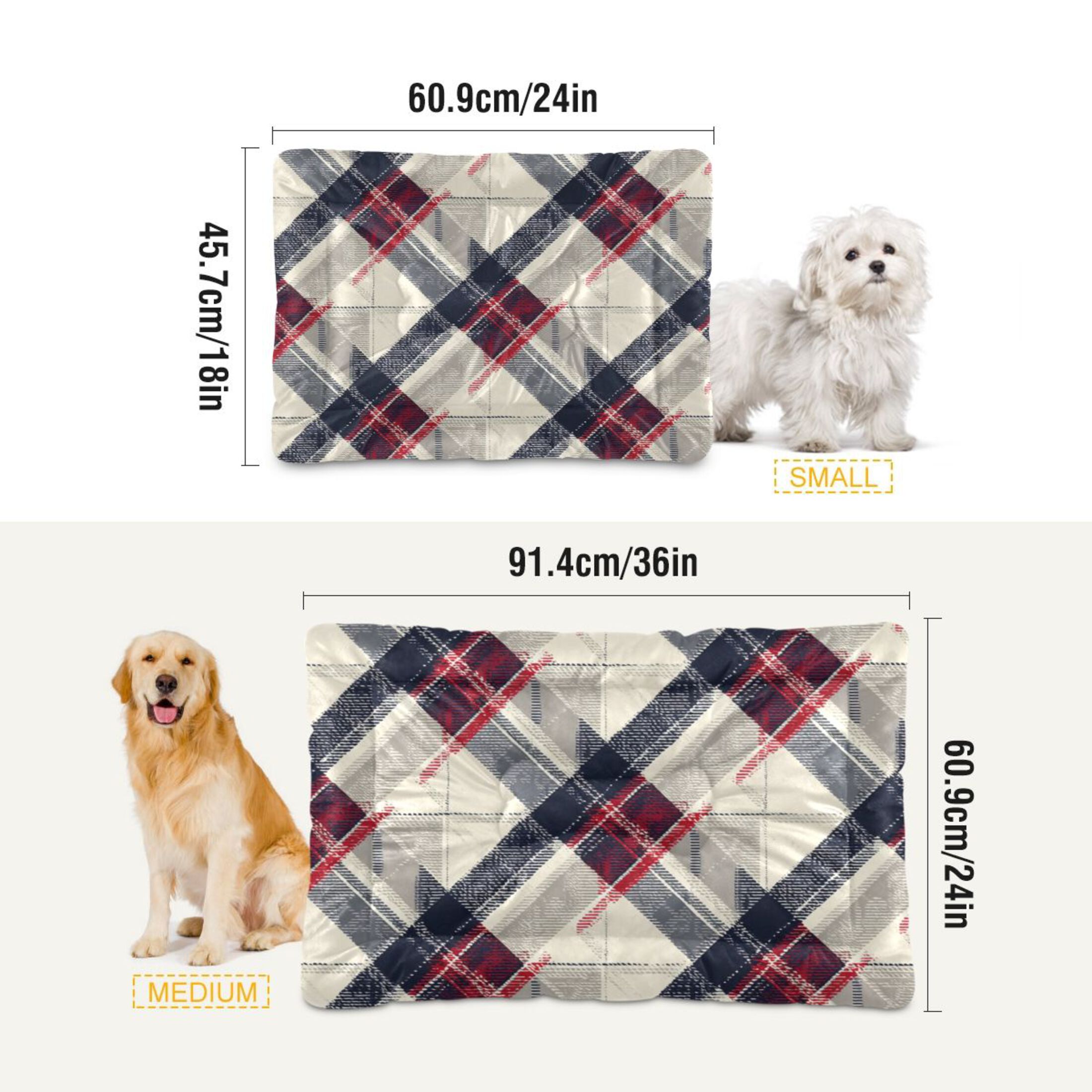 Cozy Mat Pet Bed Indoor Outdoor Warm Soft For Cat Dog Puppy(S/M) Cream Color