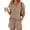 BU24-Khaki, variant on Lumtrix Womens Two Piece Outfits Summer Lounge Sets Tracksuit V Neck Buttons Down Tops And Shorts Set With Pockets Travel Vacation 2026 Blue L