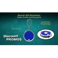 thumbnail image 3 of 10 Round LED Keychains - Battery included, Plastic - Blue, 3 of 5