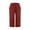 Brick Red, variant on Womens Fashion Summer Essentials Clothing Women's Casual Elastic High Waisted Solid Color Cotton and Linen Loose Trousers Features: Casual Pants for Women