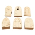 thumbnail image 4 of Adornos de madera sin terminar, 60 piezas de bricolaje de madera sin terminar Adornos de madera sin terminar Adornos de madera para manualidades confiables y duraderos, 4 of 12