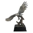 thumbnail image 4 of Electroplated Pewter Silver Bald Eagle With Open Wings Soaring Over Tree Statue, 4 of 10