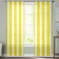 thumbnail image 2 of Yellow Striped Sheer Curtains 96 Inches Long 2 Panels Set, Window Sheer Curtains for Living Room/Bedroom, Modern Farmhouse Yellow White Stripes Light Filtering Rod Pocket Curtain 52'' x 96'' x 2, 2 of 7