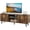 Rustic Brown, variant on EROMMY Fluted TV Stand for 70 Inch TV, Modern Media Console with Sliding Doors & Hidden Storage, Mid-Century Design Entertainment Center for Living Room, Oak