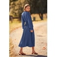 thumbnail image 2 of Vestido PRETTYGARDEN 2025 de Puntos Suizos Manga Larga Midi Azul, 2 of 8