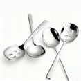 thumbnail image 3 of 4-Piece Stainless Steel Serving Spoons Set - 2 Solid & 2 Slotted, 9.2-Inch Polished Utensils, Dishwasher Safe for Kitchen/Buffet/Parties/Catering, 3 of 5