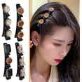 thumbnail image 4 of 2pcs Sparkling Crystal Stone Braided Hair Clips, Vintage Hairpin Clip, Braided Hair Clip Satin Fabric Hair Bands for Women, 4 of 5