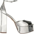 thumbnail image 2 of Sam Edelman Women's Kori Platform Heel Silver Liquid Metallic 10M, 2 of 5