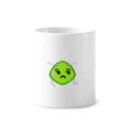 thumbnail image 1 of Imagen de la rampa verde Cepillo de dientes titular de la pluma Mug de ceramica blanca taza 350ml, 1 of 2
