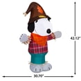 thumbnail image 3 of Gemmy Airblown Inflatable Harvest Snoopy in Plaid Shirt Peanuts, 3.5 ft Tall, Multicolored, 3 of 4
