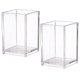 thumbnail image 3 of 2 Pcs Desk Pen Holder Pencil Holder Pot Plastic Pen Storage Pot Stationery Storage Basket, 3 of 3