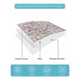 thumbnail image 4 of Full Size Quilt Bedding Set, Vintage Pink Flower Reversible Summer Quilt 3 Pieces, Spring Floral Leaves Pastoral Birds Plants Lightweight Bedspreads Coverlets with 2 Pillow Shams for All Seasons, 4 of 5