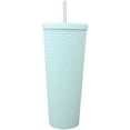 thumbnail image 2 of 24Oz Water Cup Straw Cup Studded Tumbler with Lid and Straw with Leak Proof Lid Iridescent Matte and Multi Colored Perfect Use for Iced Coffee Tumbler Color Changing Reusable, 2 of 6