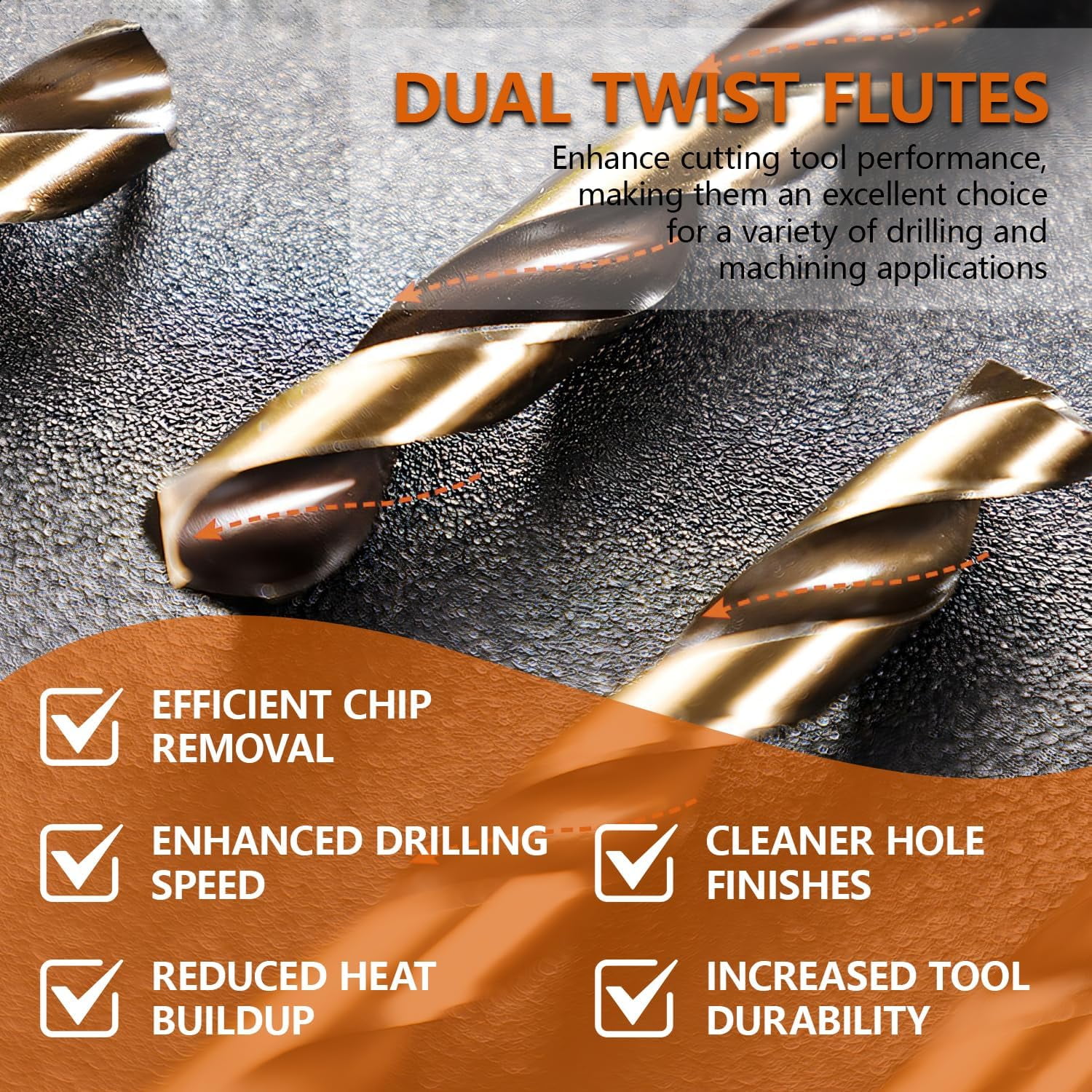 M35 Cobalt Drill Bit Set - 10-Piece Metric Cobalt Steel Bits, Heat Resistant For Stainless Steel, Cast Iron & Hard Metals