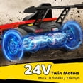 thumbnail image 4 of Qaba 24V 8.1 MPH Electric Go Kart for Kids, 7AH Battery Powered Drift Kart with Dual Motors, Soft Start, Safety Belt for Kids 8-12 Years, Red, 4 of 9