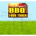 thumbnail image 1 of BBQ Food Trucks (18" x 24") Yard Sign, Includes Metal Step Stake, 1 of 6