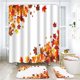 thumbnail image 1 of Juego de baño con hojas de otoño, cortina de ducha y accesorios de alfombras, juego de cortina de ducha de arce volador naranja, cortina de ducha de otoño para baño, decoración de baño de otoño, 4, 1 of 7