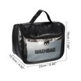 thumbnail image 4 of Unique Bargains 1 Pc Women Portable Flip Cover Makeup Bag for Vacation Camping Travel Gym PU Leather Black, 4 of 4