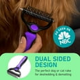 thumbnail image 2 of Maxpower Planet Pet Grooming Brush - Double Sided Shedding, Dematting - Undercoat Rake for Dogs - Dog Grooming Brush - Deshedding Brush for Dogs - Dog Brush, Cat Brush, Reduce Shedding by 95%, Purple, 2 of 16