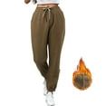 thumbnail image 4 of Sngxgn Women's Cotton Sweatpants Yoga Casual Pants Pants for Women with Pockets(Khaki,M), 4 of 9