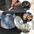 thumbnail image 4 of Yayeee Ashtray with Lid for Cigarette Smokeless Stainless Steel Home Ash Holder, Trees in The Night, 4 of 7
