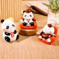thumbnail image 2 of RV 4 financista conejo panda resina artesanía decoración mini mano muñeca moda jugar muñeca coche interior decoración decoración 7*5,5*7 cm, 2 of 5