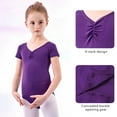 thumbnail image 3 of BULLPIANO Gymnastics Leotards for Girls Ballet Dance Toddler Leotard Short Sleeve Bodysuit Basic Leotard for Dance Ballet, 3 of 4