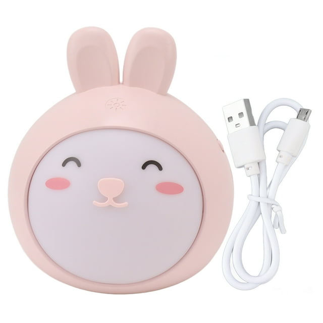 Bonita luz nocturna con 3 velocidades, atenuación continua, sensor táctil, recargable por USB, lámpara de noche rosa