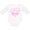 thumbnail image 3 of Inktastic I Love My Daddy in Pink Chalk Heart Boys or Girls Long Sleeve Baby Bodysuit, 3 of 5