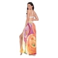 thumbnail image 3 of FORMRS Womens Beach Sarong Semi-Sheer Bikini Wrap Skirt Swimsuit Cover-ups, Pink Abstract Floral, 3 of 7