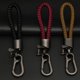 thumbnail image 5 of Llavero de cuero trenzado para coche, soporte para matrícula, teléfono, llavero para vehículo, accesorios (negro), 5 of 5