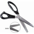 thumbnail image 2 of Professional Garment Sewing Pinking Scissors Fabric Crafts Decorative Round/triangle Edge Dressmaking Scissors (black) (1pcs), 2 of 3